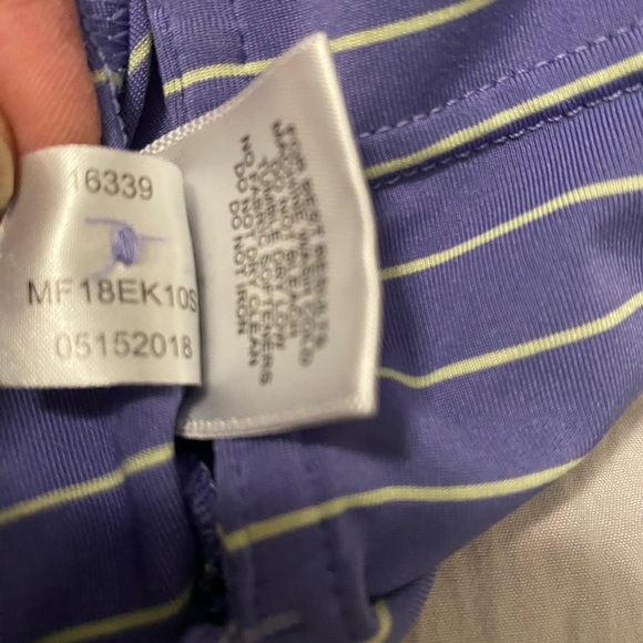 Peter Millar Summer Polo O’Neal motocross purple stripes size XL - Picture 8 of 8
